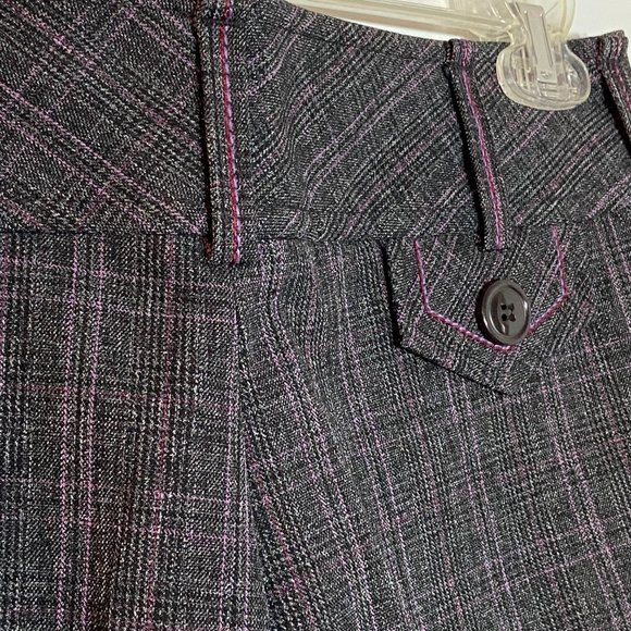 Women Dark Grey Plaid Dress Pants Petite US S - Picture 8 of 9